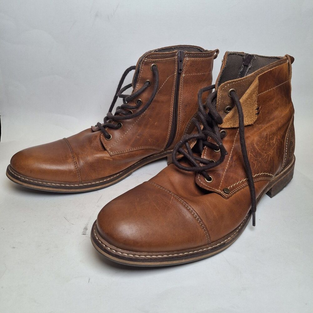 Bull Boxer Kelden Chukka Leather Suede Boot Handmade Men 12 /45 Brown Mid Ankle